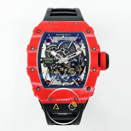 Richard Mille Rafael Nadal RM35-02 RAFA Tourbillon Kırmızı Karbon Kasa ZF ETA