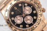 Rolex Daytona 126505 Everose 40mm Taşlı Siyah Kadran Clean 4131 ETA