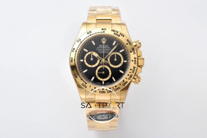 Rolex Daytona 126508 Cosmograph Gold 40mm Siyah Kadran Clean 4131 ETA