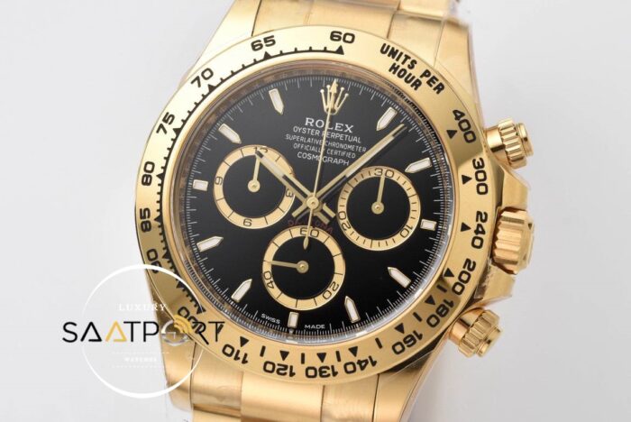 Rolex Daytona 126508 Cosmograph Gold 40mm Siyah Kadran Clean 4131 ETA