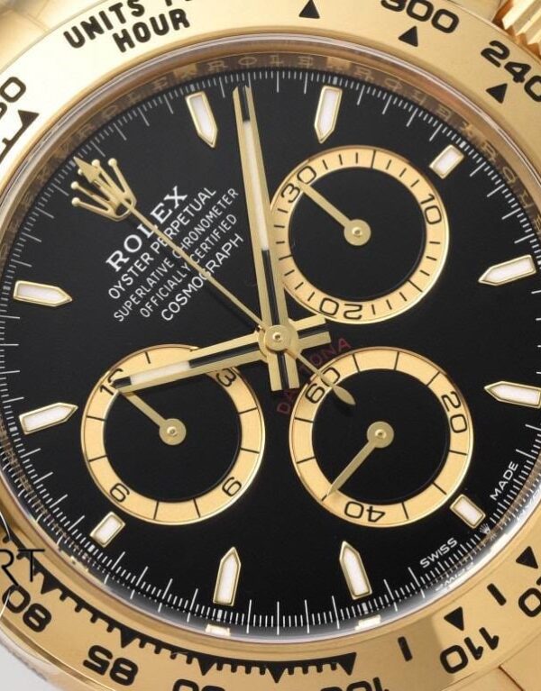 Rolex Daytona 126508 Cosmograph Gold 40mm Siyah Kadran Clean 4131 ETA