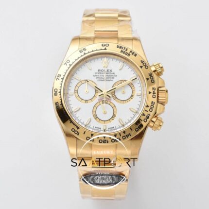 Rolex Daytona 126508 Full Gold Kasa 40mm Beyaz Kadran Clean 4131 ETA