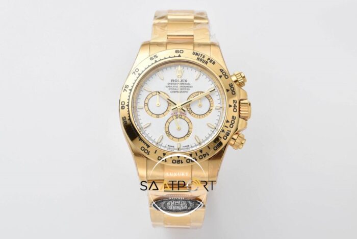 Rolex Daytona 126508 Full Gold Kasa 40mm Beyaz Kadran Clean 4131 ETA