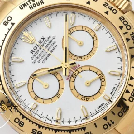 Rolex Daytona 126508 Full Gold Kasa 40mm Beyaz Kadran Clean 4131 ETA