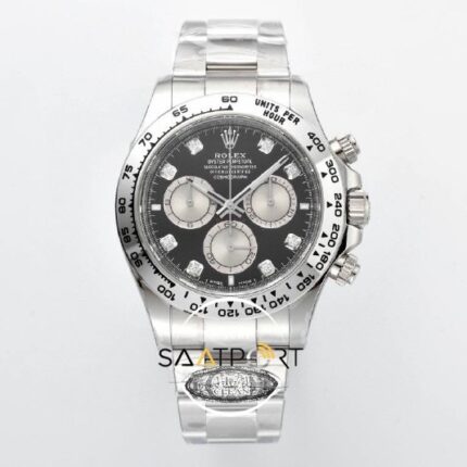 Rolex Daytona 126509 Cosmograph 40mm Taşlı Siyah Kadran Clean 4131 ETA