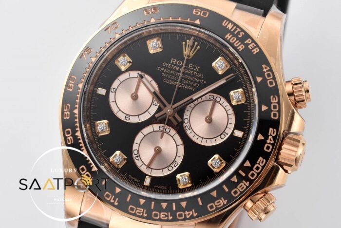 Rolex Daytona 126515LN Seramik 40mm Baget Siyah Kadran Kauçuk Everose Clean 4131 ETA