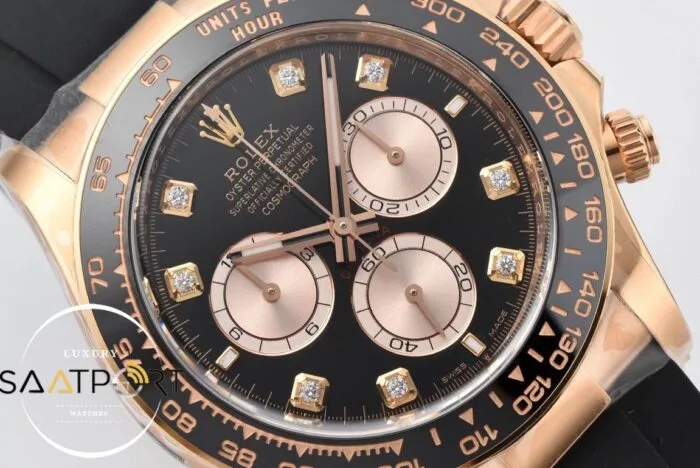 Rolex Daytona 126515LN Seramik 40mm Baget Siyah Kadran Kauçuk Everose Clean 4131 ETA