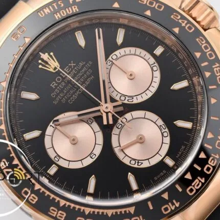 Rolex Daytona 126515LN Seramik Bezel 40mm Siyah Kadran Kauçuk Everose Clean 4131 ETA