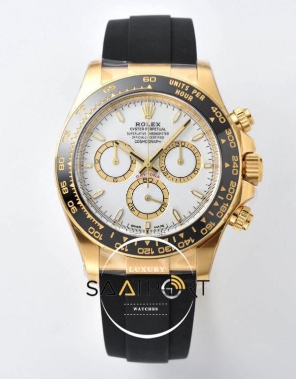 Rolex Daytona 126518LN Cosmograph 40mm Beyaz Kadran Kauçuk Clean 4131 ETA