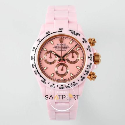 Rolex Daytona 4130 Full Pink Ceramic Chronograph Pink Dial 40mm Super Clone ETA