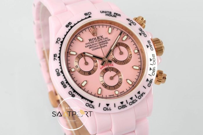 Rolex Daytona 4130 Full Pink Ceramic Chronograph Pink Dial 40mm Super Clone ETA