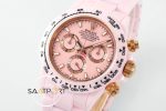 Rolex Daytona 4130 Full Pink Ceramic Chronograph Pink Dial 40mm Super Clone ETA