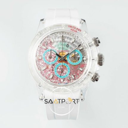 Rolex Daytona AET Remould 4130 Transparent Case Chronograph Graphic Dial 40mm Super Clone ETA