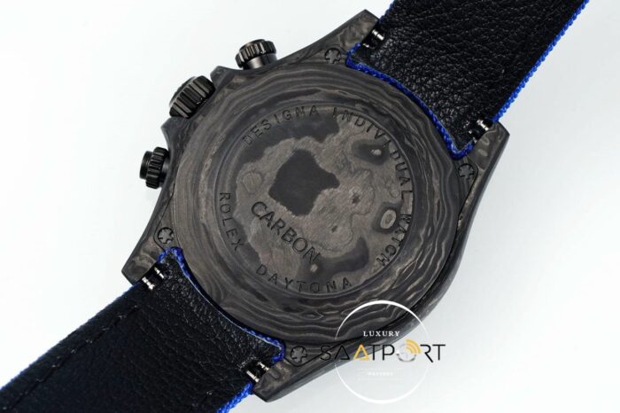 Rolex Daytona Carbon Fiber 40mm DiW Skeleton Dial Blue Strap 4130 ETA