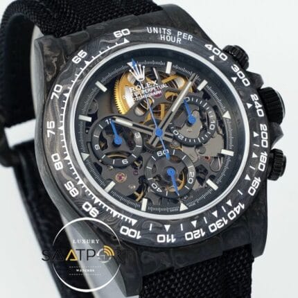 Rolex Daytona Montoya Carbon Fiber 40mm DIWF Skeleton Dial Blue 4130 ETA