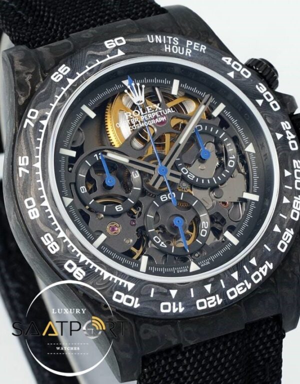 Rolex Daytona Montoya Carbon Fiber 40mm DIWF Skeleton Dial Blue 4130 ETA