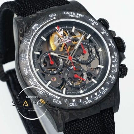 Rolex Daytona Montoya Carbon Fiber 40mm DIWF Skeleton Dial Red 4130 ETA