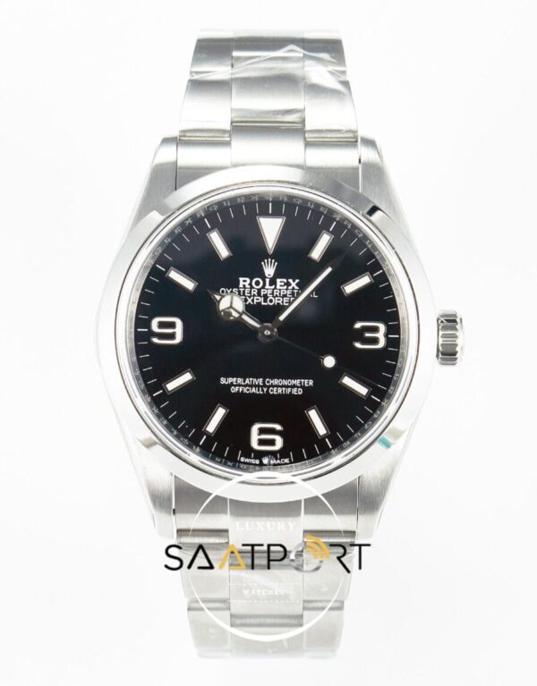 Rolex Explorer 36 904L Çelik 124270 Siyah Kadran Oyster Kordon 3230 ETA