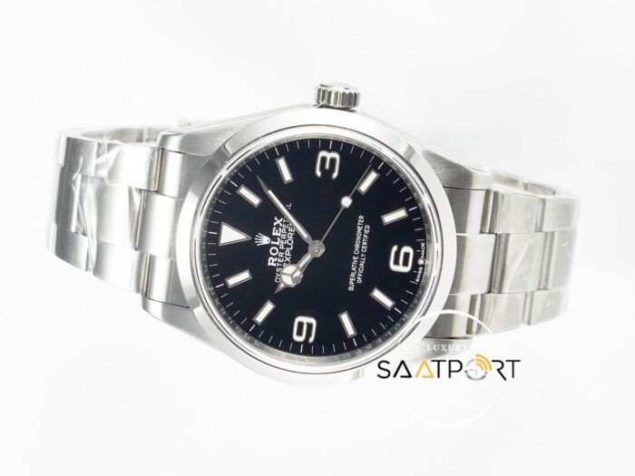 Rolex Explorer 36 904L Çelik 124270 Siyah Kadran Oyster Kordon 3230 ETA