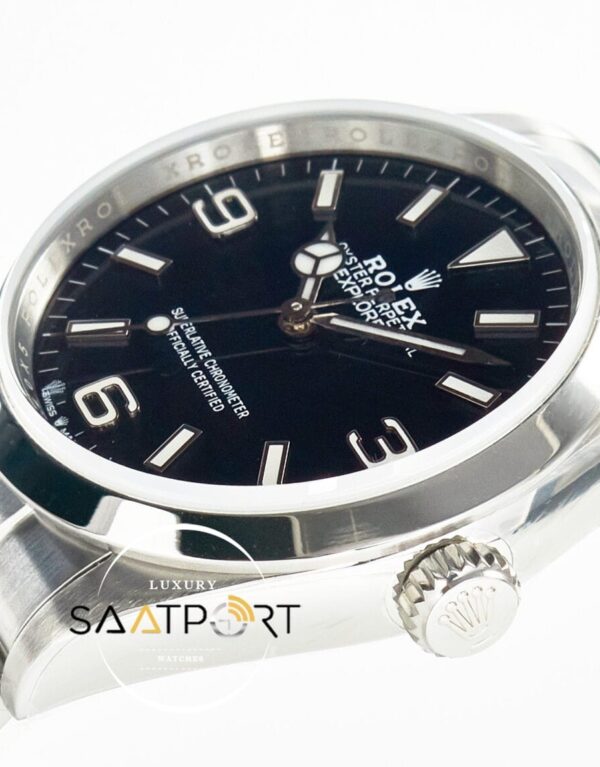 Rolex Explorer 36 904L Çelik 124270 Siyah Kadran Oyster Kordon 3230 ETA