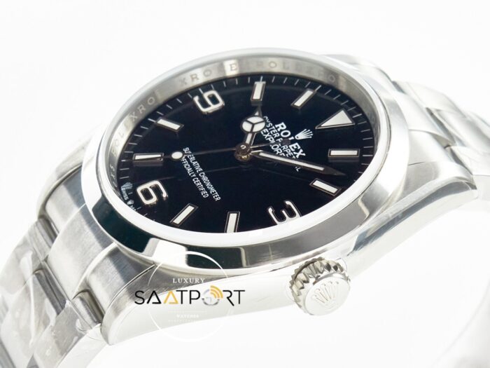 Rolex Explorer 36 904L Çelik 124270 Siyah Kadran Oyster Kordon 3230 ETA