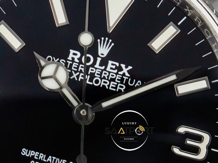 Rolex Explorer 36 904L Çelik 124270 Siyah Kadran Oyster Kordon 3230 ETA