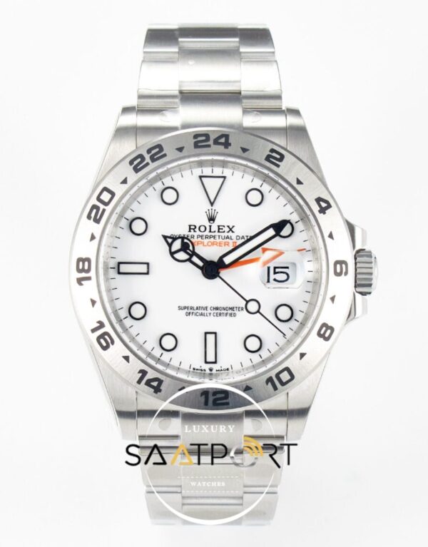 Rolex Explorer II 42mm 226570 904L Clean Factory White Dial Oyster Bracelet 3285 ETA