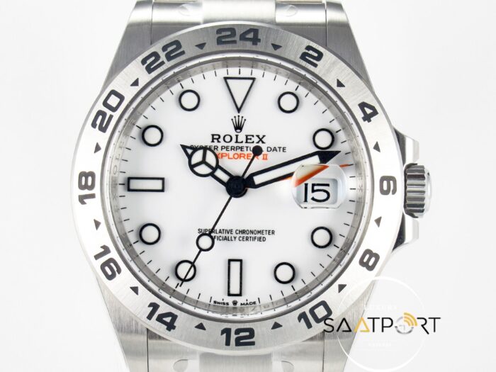 Rolex Explorer II 42mm 226570 904L Clean Factory White Dial Oyster Bracelet 3285 ETA