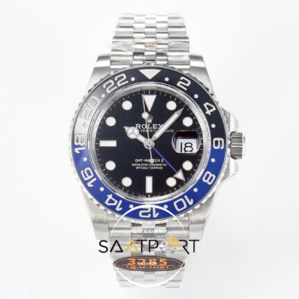 Rolex GMT-Master II 40mm Batgirl QF 126710 BLNR Mavi Siyah Seramik Bezel Jubile 3285 ETA