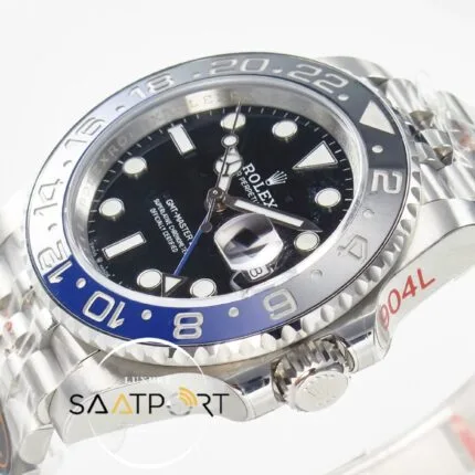 Rolex GMT-Master II 40mm Batgirl QF 126710 BLNR Mavi Siyah Seramik Bezel Jubile 3285 ETA