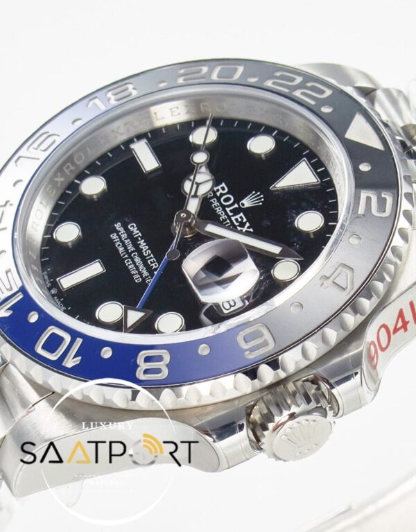 Rolex GMT-Master II 40mm Batgirl QF 126710 BLNR Mavi Siyah Seramik Bezel Jubile 3285 ETA