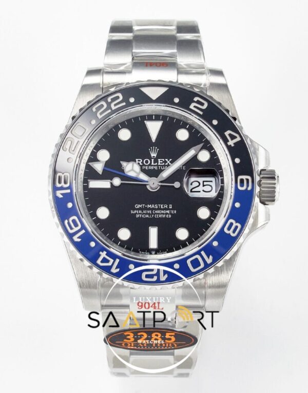 Rolex GMT-Master II 40mm Batman 126710 BLNR Mavi Siyah Seramik Bezel QF Oyster 3285 ETA