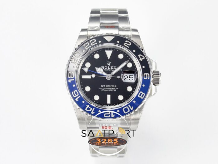 Rolex GMT-Master II 40mm Batman 126710 BLNR Mavi Siyah Seramik Bezel QF Oyster 3285 ETA