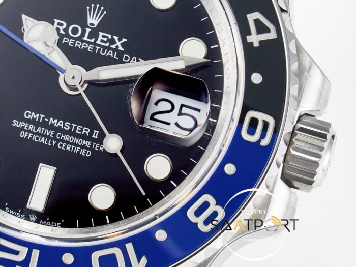 Rolex GMT-Master II 40mm Batman 126710 BLNR Mavi Siyah Seramik Bezel QF Oyster 3285 ETA