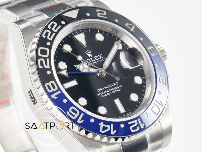 Rolex GMT-Master II 40mm Batman 126710 BLNR Mavi Siyah Seramik Bezel QF Oyster 3285 ETA