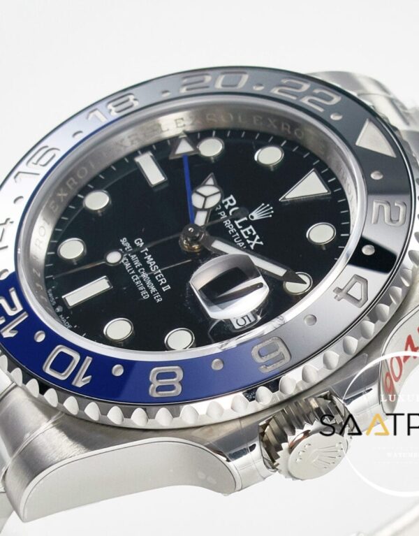 Rolex GMT-Master II 40mm Batman 126710 BLNR Mavi Siyah Seramik Bezel QF Oyster 3285 ETA