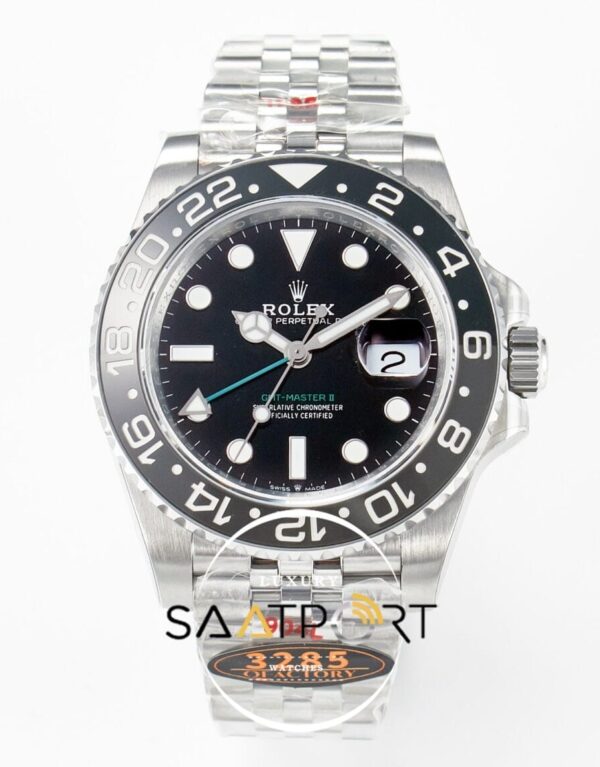 Rolex GMT-Master II 40mm QF 126710 GRNR Siyah Gri Seramik Bezel Jubile 3285 ETA
