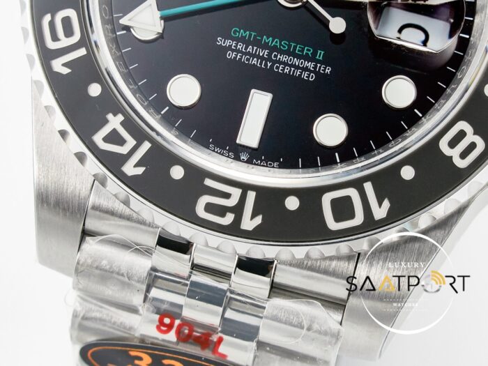 Rolex GMT-Master II 40mm QF 126710 GRNR Siyah Gri Seramik Bezel Jubile 3285 ETA