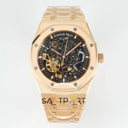 Audemars Piguet Royal Oak Rose 41mm Skeleton Dial 15407 ZF 3132 Super Clone ETA