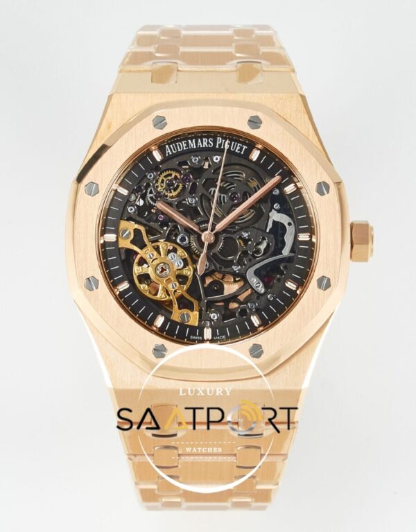 Audemars Piguet Royal Oak Rose 41mm Skeleton Dial 15407 ZF 3132 Super Clone ETA