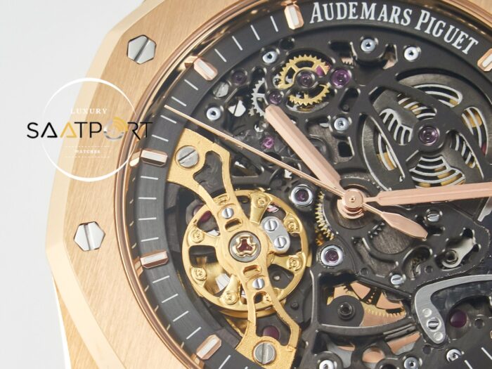 Audemars Piguet Royal Oak Rose 41mm Skeleton Dial 15407 ZF 3132 Super Clone ETA