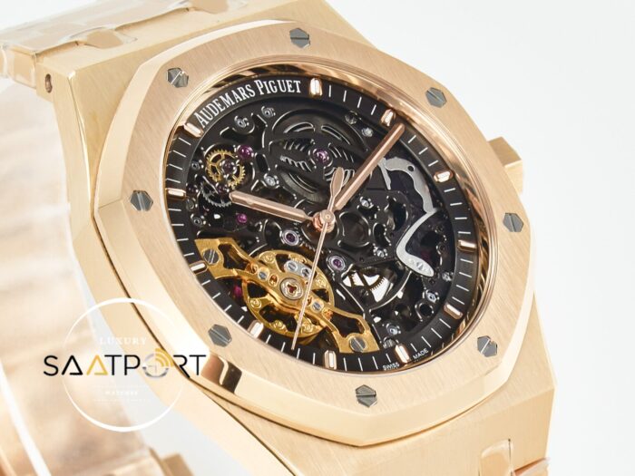 Audemars Piguet Royal Oak Rose 41mm Skeleton Dial 15407 ZF 3132 Super Clone ETA