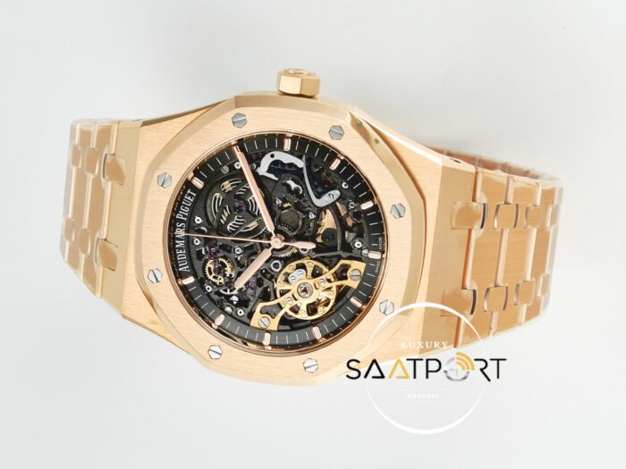 Audemars Piguet Royal Oak Rose 41mm Skeleton Dial 15407 ZF 3132 Super Clone ETA