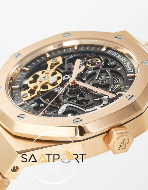 Audemars Piguet Royal Oak Rose 41mm Skeleton Dial 15407 ZF 3132 Super Clone ETA