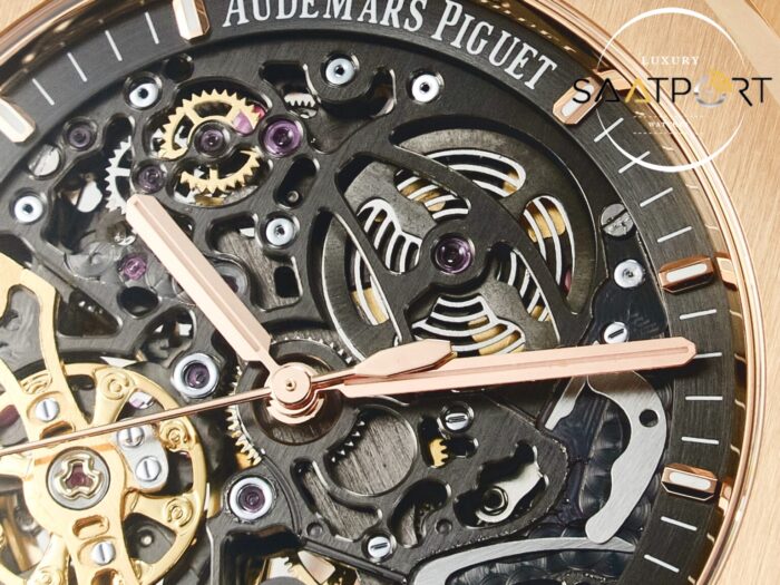 Audemars Piguet Royal Oak Rose 41mm Skeleton Dial 15407 ZF 3132 Super Clone ETA