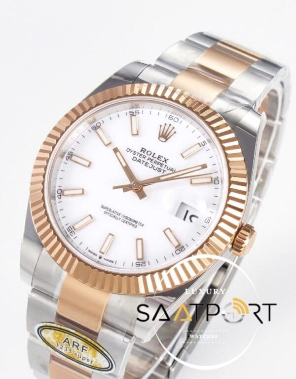 Rolex Datejust 41mm 126333 Arf Factory Beyaz Kadran 3235 Super Clone ETA