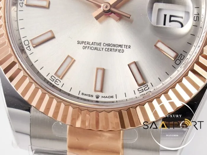 Rolex Datejust 41mm 126333 Arf Factory Gümüş Kadran 3235 Super Clone ETA