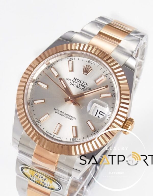Rolex Datejust 41mm 126333 Arf Factory Gümüş Kadran 3235 Super Clone ETA