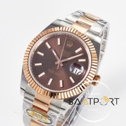 Rolex Datejust 41mm Brown Dial 126331 Arf Factory Rose Gold Oyster Super Clone ETA
