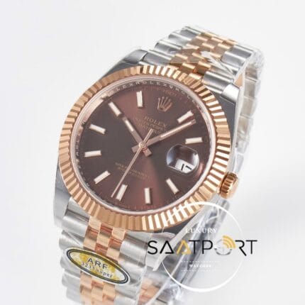 Rolex Datejust 41mm Kahve Kadran 126331 Arf Factory Everose 3235 Super Clone ETARolex Datejust 41mm Kahve Kadran 126331 Arf Factory Everose 3235 Super Clone ETA